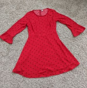 Old Navy fit and flare flute sleeve dress